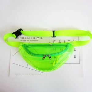 5st midja påsar PVC Candy Transparent Women Midjepack unisex Fanny midjeväska bröstpaket reser utomhus