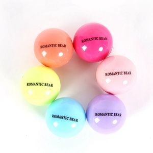 Cute Round Ball Lip Balm 3D Lipbalm Owocowy Flaur Wargi Smaker Natural Nawilżający usta Pielęgnacja Balm Szminka Rra2470