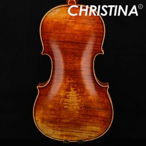 イタリアクリスティーナバイオリンV09マスター4/4ハイエンドアンティークプロフェッショナルバイオリン楽器フィドルボウロジンヴァイオリノパテン