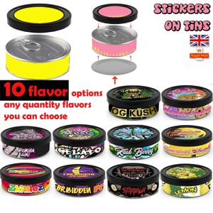 Disco Biscuits Cali Pressitin Tin Cans with 20type stickers Self-Seal Tin Box Blue Dream Cali Tin Labels Tuna Can Stickers UK