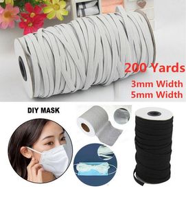 Wholesale finish holidays for sale - Group buy 200 Yards mm Width Woven Flat Knitted Elastic Craft Sewing Elastic Cord Elastic Band Sewing Stretch Rope for Ear Hanging Face Mask