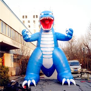 ingrosso Dragone Urbana-20ft alta Gant aerostato gonfiabile Blue Dragon gonfiabile Tesla Dino con il ventilatore per City Parade decorazione fase