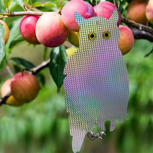 Owl Bird Repellent Control Scare Device Laser Reflective Fake Owl skrämmer Bird Pigeons Woodpecker Repellent Garden levererar YQ01955