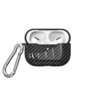 Anti-Knock Carbon Fiber Protetive Case Headphone Acess￳rios para Apple AirPods Pro 1ﾪ 2ﾪ Gera￧￣o 3 com gancho