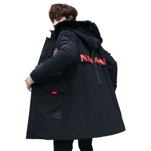 대형 모피 칼라 남성용 긴 섹션 겨울 2018 새로운 코트 두꺼운 면화 재킷 일본 남성용 재킷 면화 조수 GA006