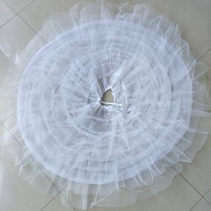 Grandi sottogonne bianche Super Puffy Ball Gown Sottogonna sottogonna per abito formale da sposa per adulti Grandi 6 cerchi Crinolina lunga Brand New291s