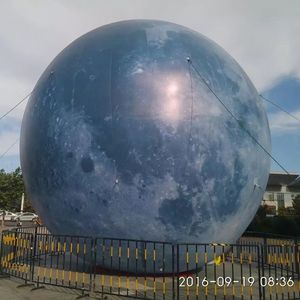 Luna di palloncino gonfiabile alta 3 m con ventilatore e striscia LED per la decorazione di discoteche o feste da parata