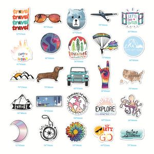 Ao Ar Livre Journey natureza estética dos desenhos animados PVC adesivos para DIY Macbook Laptop motocicleta bagagem Skate Snowboard Car