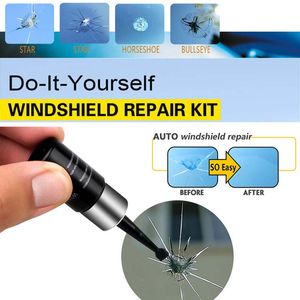 DIY Car Windshield Repair Kit Tools Auto Glass Windscreen Repair Set Give Door Protective Decorative Stickers DHL FREE