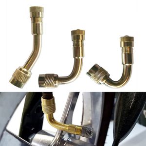 Stelo della valvola del tubo di aspirazione dell'aria del motociclo 45/90/135 gradi Veicolo Ottone Aria Valvole per pneumatici Asta di prolunga Per moto Auto Camion Bici Ruota Pneumatici Tubo di gonfiaggio Parti