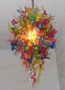 Lampadari di Murano all'ingrosso in Cina, fiori colorati, decorazioni artistiche, lampadari moderni in vetro soffiato a mano, illuminazione con lampadine a LED