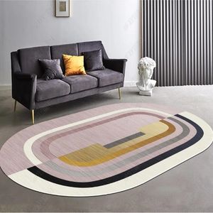 Nowoczesny minimalistyczny kryształowy aksamitny dywan owalny łazienka antysidowa mata podłogowa salon sypialnia mata podłogowa dekoracja domowa dywan