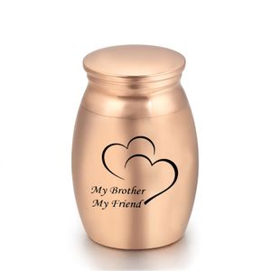 Small Keepsake Urns for Human Ashes Mini Cremation Urns for Ashes Memorial Ashes Holder-My Brother My Friend 16x25mm