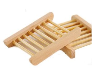 Natural Wooden Soap Dish Wooden Soap Tray Holder Storage Soap Rack Plate Box Container for Bath Shower