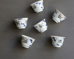 New Product Blue and White Porcelain Kung Fu Teacups Ceramic Chinese Style Tea Cups Household Sngle Cup