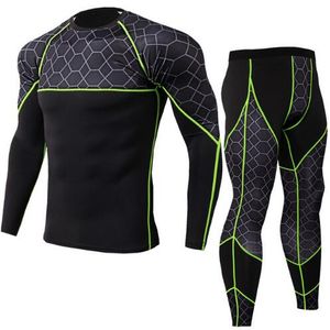 패션 압축 세트 사람 Quick Dry Mens Sport Suit Running Sets Joggers 훈련 옷 체육관 피트니스 타이트 트랙 슈트 Set208H