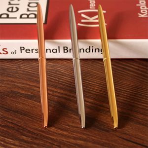 0.7mm Metal Gold Sivler Ballpoint Pens for Writing School Office Business Supplies