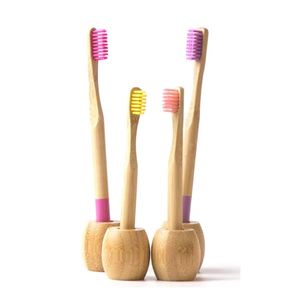 high quality natural bamboo toothbrush bathroom holder washroom biodegradable wood set eco friendly custom logo antibacterial