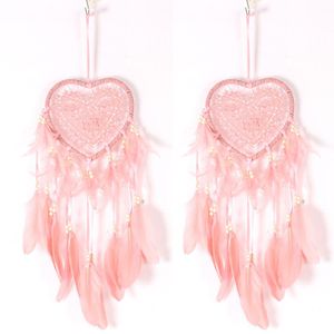 Handmade Lace Dream Catcher Feather Bead Hanging String Dreamcatcher Room Decoration Ornament Gift Vintage Wind Chimes