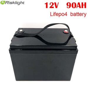 Bateria de lítio 3000Cycles Lifepo4 High Power 12v portátil Li-ion 90Ah Light Weight bateria