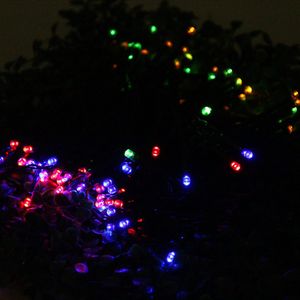 VCT - SIC056 Julstolpar 15m 100 Leds Solar String Light Xmas Tree Decors Festival Supplies