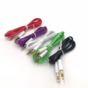 Cavo Aux 3.5mm Cavo audio stereo Aux colorato 3.5 per auto Cellulare MP3 / MP4 Altoparlante per cuffie portatile