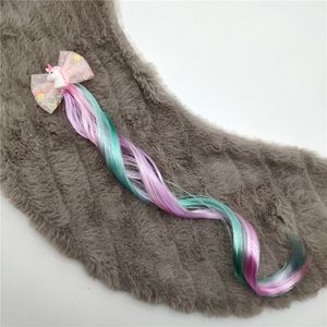 Bebé bonito Hairpin Criança Torça Cabelo Clipe Barrette Unicorn cabelo dos desenhos animados Acessórios Crianças peruca corda cabeça cabelo Wear 0207