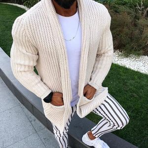 Zimowe ubrania Ciepły sweter Płaszcz Kieszenie Dorywczo Mężczyźni Sweparcoat Tricot Cardigan Jesień Dzianiny Sweter Casaako Masculino Hombre1