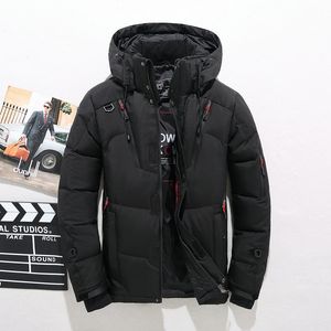 New Design Quality Winter Jacket Men Hooded Thick Duck Down Parkas Casual Drawstring Coat Slim Pockets Overcoat Luxury Clothes T190917