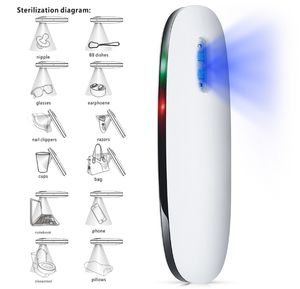 Mini Portable UVC Sanitizer Handheld UV Light Personal Care Lampa Vit Verktyg för hemmakontor Resor Bil luft ren hälsa skydda Cy88-10