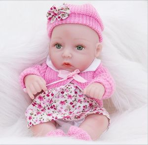 Wholesale real silicone dolls resale online - 10 Full Vinyl Reborn Baby Doll Soft Silicone Collection Fashion Girl Toy Like Real Gift For Child Xmas Or Birthday