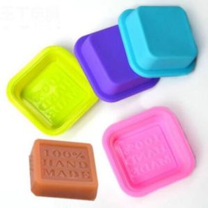 Delicate Cute Craft Art Square Silicone Oven Handmade Soap Molds DIY Soap Mold Baking Moulds Random Color