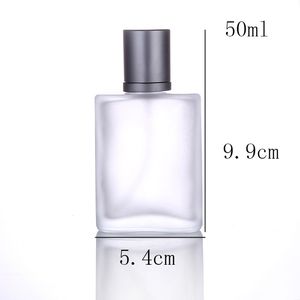 Frostat Clear Refillable Glass Spray Flaskor 50 ml med dimma Sprayer för parfym aromaterapi