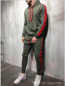 Erkek Eşofman Erkek Sonbahar Kış Sportwear Hoodies Pantolon Setleri Uzun Kollu Ceket Dış Giyim Siyah Gri Artı Boyutu M-3XL