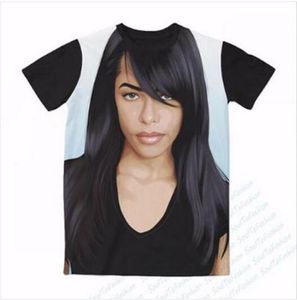 Новейшие модные мужские и женские футболки Aaliyah в летнем стиле, повседневные футболки с 3D принтом, топы больших размеров BB0147