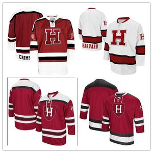Custom Men's Harvard Crimson Colosseum Mr. Plow Hockey Jersey Embroidery Stitched Any Name Any Number S-3XL