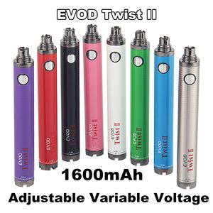 Hotsale Pré-aqueça Vape Mod Evod Twist II Bateria 3.3V-4.8V Ajustável Variável Tensão Cigarros Eletrônicos