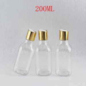 200ml Şeffaf Kare Plastik Şişe, 200cc Boş Kozmetik Konteyner, Şampuan / Duş Jeli Alt Şişeleme (30 PC / grup)