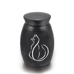 Cat Cremazione Urne Portacenere Keepsake Pets Memorial Mini Urn Jar Funeral Urn Ciondolo 25 x 16 mm