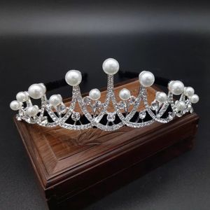 Flickor kronor med rhinestones bröllop smycken brud headpieces födelsedagsfest prestanda pagant kristall tiaras bröllop tillbehör bw-mr.0025