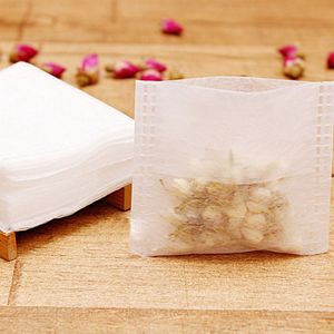 1000Pcs Lot 7*10CM Empty Paper Tea Bags Heat Seal Filter Paper Herb Loose Disposable Tea Bags Tea infuser Strainer free shipping TY2404