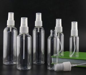 Atacado vazio PET de plástico Frascos do pulverizador 120ml Refillable Limpeza Plastic Bottle Perfume Spray com Belas Cap Atomizador Névoa