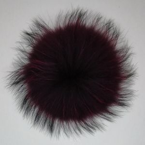 Toppkvalitet mjuk naturlig färg RACON Pälsbollar för nyckelringar Hoe Custom Colors Pompons beanie hatt