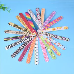 Fashion Printing Strumento per lima per unghie su due lati EVA Manicure Setback Sand Bar Strip Grind Block NailFile 50