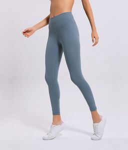 Naked-Feels Plain Athletic Fitness-Hose für Damen, Taillenhöhe an der Hüfte, weiches Nylon, für Fitnessstudio, Yoga, Sport, verkürzte Hose, neunte Hose, Größe 2–12