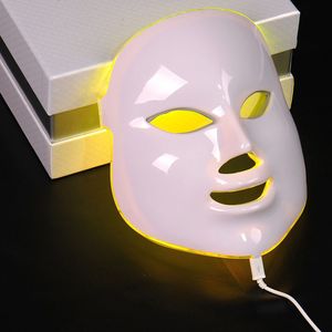 7 Färg LED Light Photon Therapy Facial Mask Skönhetsmaskin för hudföryngring Wrinkle Acne Avlägsnande Hem Använd salong