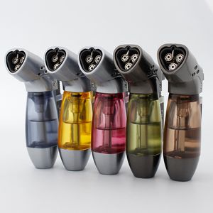 Big Firepow Gas Three Fire Lighter Turbo Lighters Smoking Accessories Three Torch Lighter Cigar Cigarettes Lighter Gadgets For Men