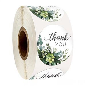 Bellissima etichette adesive per adesive per pacchetto di carta da 1 pollice con fiori stampati da 500 pezzi adesivi di sigillatura