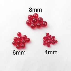 8mm 6mm 4mm Ruby Terp Pearl Beads Insert för 25mm 30mm Quartz Banger Dab Nails Glass Water Bongs