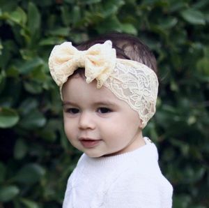 Bebek Kız Dantel Yaylar Headbands Butik Dantel Ilmek Nakış Çocuk Elastik Hairbands Çocuk Doğum Günü Partisi Saç Aksesuarları Y2926